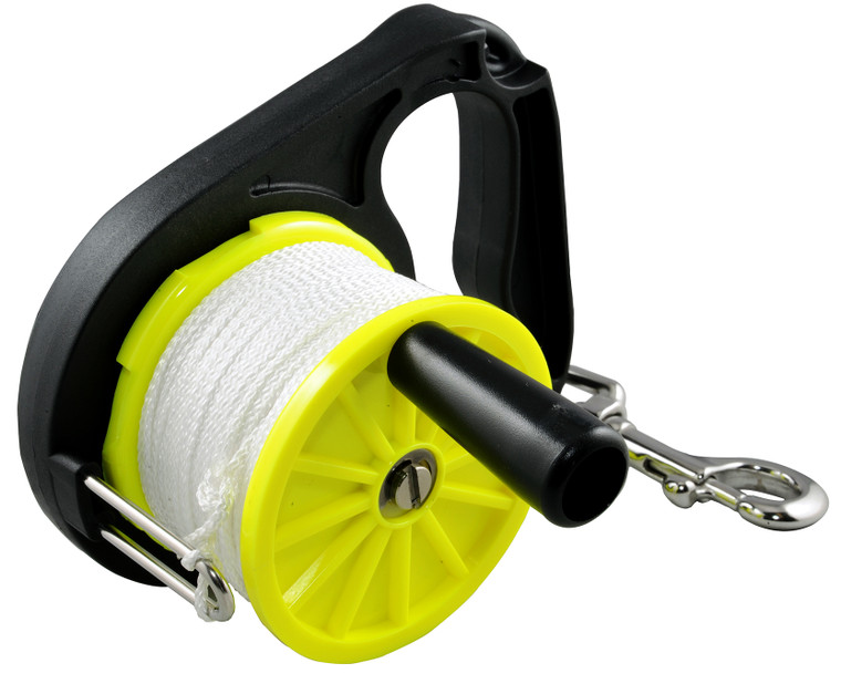EVTSCAN 150ft Dive Reel Scuba Reel Diving Line Reel Diving Equipment with Handle Card Position PP Rope Combination