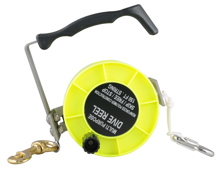 Storm Scuba Divers Sport Dive Reel - Stainless Steel - 150 ft