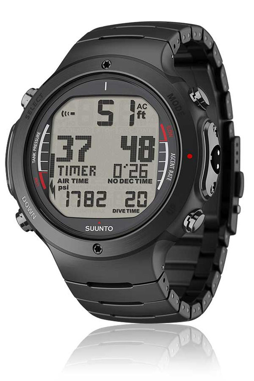 Suunto By Huish D6i Dive Computer Wrist Watch Black Steel Bracelet